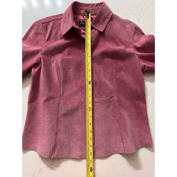 Bernardo Genuine Leather Jacket Womens 10p Hot Pink Motorcycle Bomber Minecraft